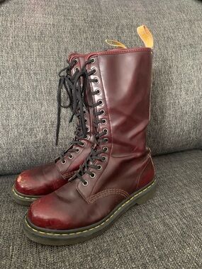 Dr. Martens Translucent Amber Rubber Sole Boots